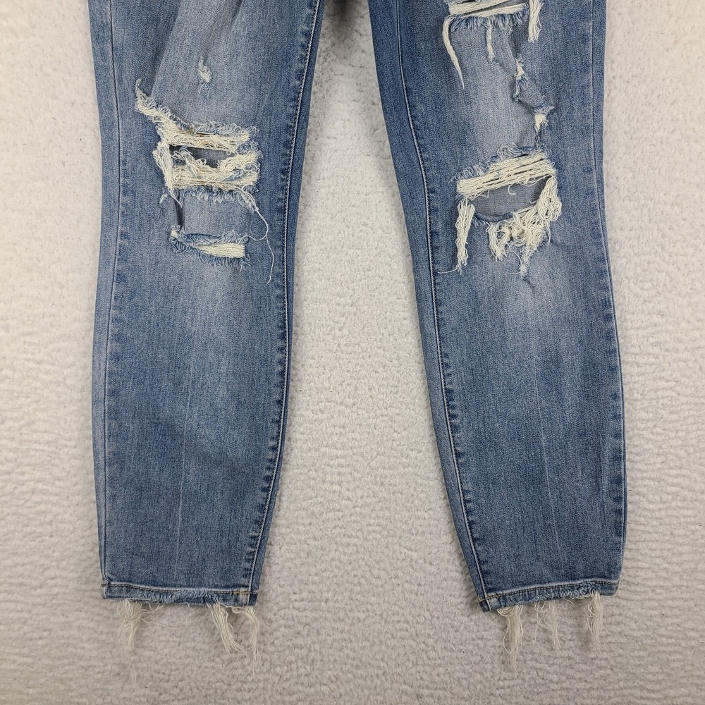 Judy Blue Jeans‎ Womens 7/28 Blue Boyfriend Fit Distress Light Wash Denim - Picture 2 of 13